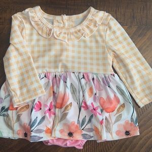 Floral long sleeve body suit